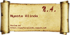 Nyeste Alinda névjegykártya